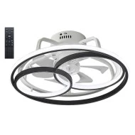Ανεμιστήρας οροφής POWERTECH HLL-0108 με LED 3000K - 6500K φως 50W & διάσταση Φ50x21cm σε μαύρο χρώμα