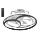Ανεμιστήρας οροφής POWERTECH HLL-0108 με LED 3000K - 6500K φως 50W & διάσταση Φ50x21cm σε μαύρο χρώμα