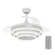Ανεμιστήρας οροφής POWERTECH  HLL-0112 με LED φως με απόδοση 72W & διάσταση Φ106x50cm σε λευκό χρώμα