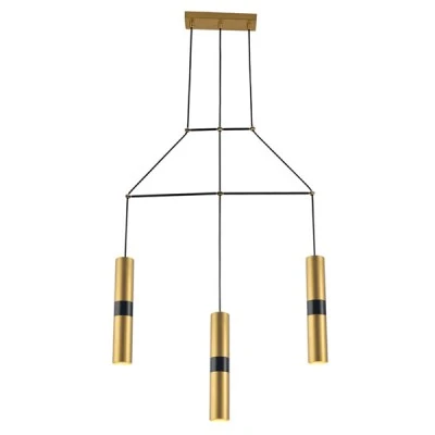 Κρεμαστό φωτιστικό 3XGU10 66x8xh150cm μεταλλικό ορειχάλκινο Κρεμαστό φωτιστικό 3XGU10 66x8xh150cm μεταλλικό ορειχάλκινο
