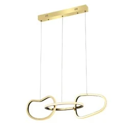 Φωτιστικό κρεμαστό Ring LED 42W με επιλογής απόχρωση φωτός CCT 33000lm χρυσό ατσάλι - ακρυλικό λευκό Φωτιστικό κρεμαστό Ring LED 42W με επιλογής απόχρωση φωτός CCT 33000lm χρυσό ατσάλι - ακρυλικό λευκό