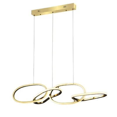 Φωτιστικό κρεμαστό Ring LED 60W με επιλογής απόχρωση φωτός CCT 4800lm χρυσό ατσάλι - ακρυλικό λευκό Φωτιστικό κρεμαστό Ring LED 60W με επιλογής απόχρωση φωτός CCT 4800lm χρυσό ατσάλι - ακρυλικό λευκό