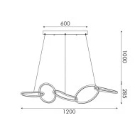 Φωτιστικό κρεμαστό Ring LED 72W με επιλογής απόχρωση φωτός CCT  5700lm χρυσό ατσάλι - ακρυλικό λευκό