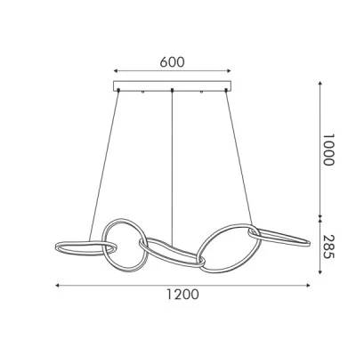 Φωτιστικό κρεμαστό Ring LED 72W με επιλογής απόχρωση φωτός CCT  5700lm χρυσό ατσάλι - ακρυλικό λευκό