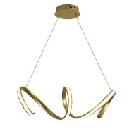 Κρεμαστό φωτιστικό LED CLEO 40W 3000k θερμό λευκό φως 2400lm 64x22xh120cm ορειχάλκινο αλουμινίου
