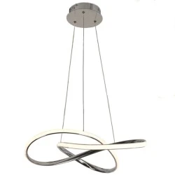 Κρεμαστό φωτιστικό LED GORDIUS 48W 3000k θερμό λευκό φως 2880lm 48x44xh120cm χρώμιο αλουμινίου Κρεμαστό φωτιστικό LED GORDIUS 48W 3000k θερμό λευκό φως 2880lm 48x44xh120cm χρώμιο αλουμινίου