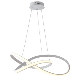 Κρεμαστό LED φωτιστικό 48W θερμό φως 3000k 2880lm λευκό αλουμινίου 48x44xh120cm IP20
