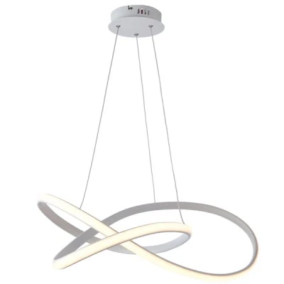 Κρεμαστό LED φωτιστικό 48W θερμό φως 3000k 2880lm λευκό αλουμινίου 48x44xh120cm IP20