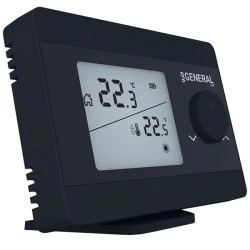 Θερμοστάτης χώρου ασύρματος GENERAL HT-250SRF-TPI BLACK τεχνητής νοημοσύνης θέρμανσης ή ψύξης