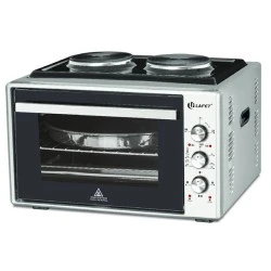 Φουρνάκι I-08HP 1300W με 2 εστίες ανθεκτικό διπλό γυαλί και θερμοστάτη