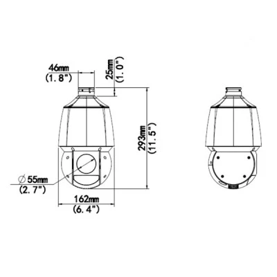 Κάμερα UNIARCH IP IPC-P413-X20K ανάλυση 3MP τροφοδοσία  PoE+ PTZ 20x zoom στεγανή IP66