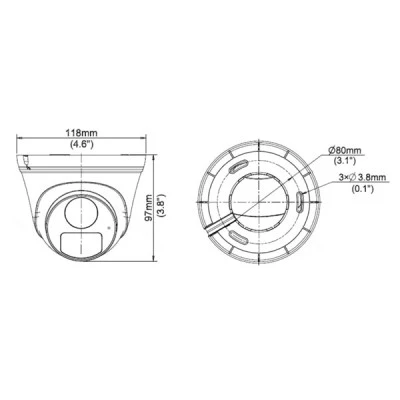 Κάμερα UNIARCH IP IPC-T122-APF28 με φακό 2.8mm & ανάλυση 2MP στεγανή IP67, PoE εμβέλεια  IR έως 30m