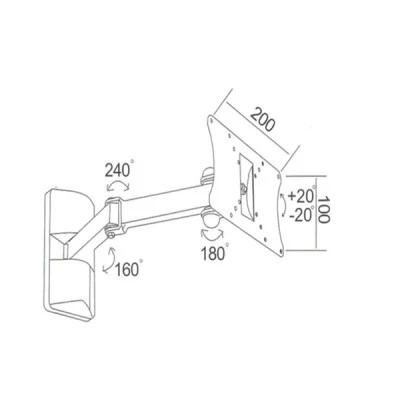 Βάση κινητή μαύρη για LCD PLASMA τηλεόραση έως 30 ιντσών & μέγιστο βάρος 30kg