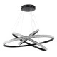 Κρεμαστό φωτιστικό οροφής LED kelvo® DIAMOND 120W 12000lm 180° AC 220-240V IP20 ρυθμιζόμενο λευκό CCT με χειριστήριο από 2700K έως 6000K ντιμμαριζόμενο μαύρο ματ 80x80x80cm