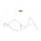 Κρεμαστό φωτιστικό οροφής LED kelvo® GLOW 65W 6500lm 360° AC 220-240V IP20 ρυθμιζόμενο λευκό CCT με χειριστήριο από 2700K έως 6000K ντιμμαριζόμενο σατινέ χρυσό βούρτσας 150x70x90cm