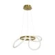 Κρεμαστό φωτιστικό οροφής LED kelvo® GLOW 58W 5800lm 360° AC 220-240V IP20 ρυθμιζόμενο λευκό CCT με χειριστήριο από 2700K έως 6000K ντιμαριζόμενο χρυσό πλατίνα 80x80x40cm KLV-101-0163