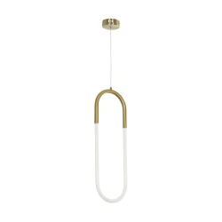 Κρεμαστό φωτιστικό οροφής LED kelvo® GLOW 18W 1800lm 360° AC 220-240V IP20 ρυθμιζόμενο λευκό CCT με On/Off 2700K/4500K/6000K χρυσό πλατίνα 20x2.5x60cm