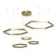 Κρεμαστό φωτιστικό οροφής LED kelvo® LEXAGON 120W 12000lm 200° AC 220-240V IP20 ρυθμιζόμενο λευκό CCT με χειριστήριο από 2700K έως 6000K ντιμμαριζόμενο χρυσό πλατίνα 110x90x110cm