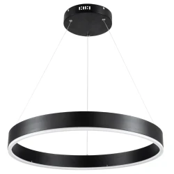Κρεμαστό φωτιστικό οροφής LED kelvo® VENOM 45W 4500lm 120° AC 220-240V IP20 ρυθμιζόμενο λευκό CCT με χειριστήριο από 2700K έως 6000K ντιμμαριζόμενο μαύρο ματ 60x60x6.5cm