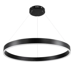 Κρεμαστό φωτιστικό οροφής LED kelvo® VENOM 67W 6700lm 120° AC 220-240V IP20 ρυθμιζόμενο λευκό CCT με χειριστήριο από 2700K έως 6000K ντιμμαριζόμενο μαύρο ματ 80x80x6.5cm
