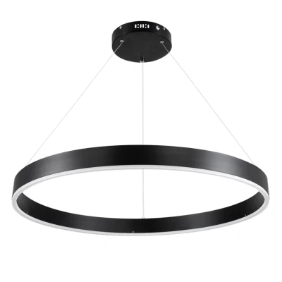 Κρεμαστό φωτιστικό οροφής LED kelvo® VENOM 67W 6700lm 120° AC 220-240V IP20 ρυθμιζόμενο λευκό CCT με χειριστήριο από 2700K έως 6000K ντιμμαριζόμενο μαύρο ματ 80x80x6.5cm