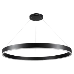 Κρεμαστό φωτιστικό οροφής LED kelvo® VENOM 75W 7500lm 120° AC 220-240V IP20 ρυθμιζόμενο λευκό CCT με χειριστήριο από 2700K έως 6000K ντιμμαριζόμενο μαύρο ματ 100x100x6.5cm KLV-101-0193