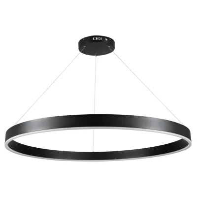 Κρεμαστό φωτιστικό οροφής LED kelvo® VENOM 75W 7500lm 120° AC 220-240V IP20 ρυθμιζόμενο λευκό CCT με χειριστήριο από 2700K έως 6000K ντιμμαριζόμενο μαύρο ματ 100x100x6.5cm KLV-101-0193