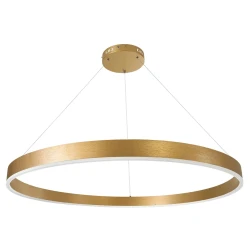Κρεμαστό φωτιστικό οροφής LED kelvo® VENOM 75W 7500lm 120° AC 220-240V IP20 ρυθμιζόμενο λευκό CCT με χειριστήριο από 2700K έως 6000K ντιμμάριζόμενο χρυσό πλατίνα 100x100x6.5cm