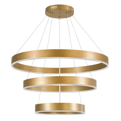 Κρεμαστό φωτιστικό οροφής LED kelvo® VENOM 120W 12000lm 120° AC 220-240V IP20 ρυθμιζόμενο λευκό CCT με χειριστήριο από 2700K έως 6000K ντιμμαριζόμενο χρυσό πλατίνα 80x80x80cm KLV-101-0201
