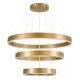 Κρεμαστό φωτιστικό οροφής LED kelvo® VENOM 120W 12000lm 120° AC 220-240V IP20 ρυθμιζόμενο λευκό CCT με χειριστήριο από 2700K έως 6000K ντιμμαριζόμενο χρυσό πλατίνα 80x80x80cm KLV-101-0201