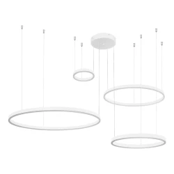 Κρεμαστό φωτιστικό οροφής LED kelvo® VENOM 150W 15000lm 120° AC 220-240V IP20 ρυθμιζόμενο λευκό CCT με χειριστήριο από 2700K έως 6000K ντιμαριζόμενο λευκό ματ 150x90x60cm