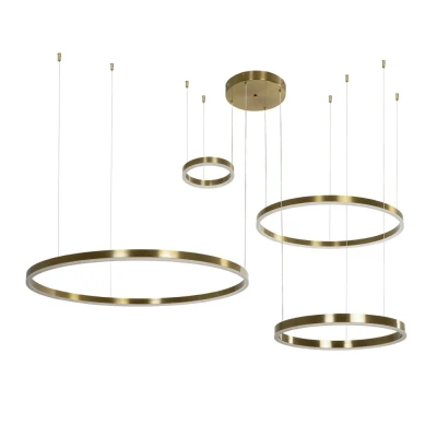 Κρεμαστό φωτιστικό οροφής LED kelvo® VENOM 150W 15000lm 120° AC 220-240V IP20 ρυθμιζόμενο λευκό CCT με χειριστήριο από 2700K έως 6000K ντιμμαριζόμενο χρυσό πλατίνα 150x90x60cm KLV-101-0204