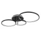 Φωτιστικό οροφής kelvo® NEMESIS LED 98W 9800lm 360° AC 220-240V IP20 ρυθμιζόμενο Λευκό CCT με χειριστήριο από 2700K έως 6000K dimmable μαύρο ματ 89x60x19cm