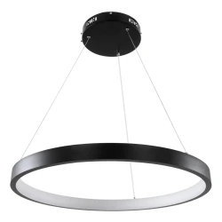 Κρεμαστό φωτιστικό οροφής LED kelvo® NEMESIS 45W 4500lm 180° AC 220-240V IP20 ρυθμιζόμενο λευκό φως CCT με χειριστήριο από 2700K έως 6000K ντιμμαριζόμενο μαύρο ματ 60x60x4cm