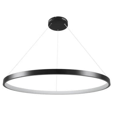 Κρεμαστό φωτιστικό οροφής LED kelvo® NEMESIS 75W 7500lm 180° AC 220-240V IP20 ρυθμιζόμενο λευκό CCT με χειριστήριο από 2700K έως 6000K ντιμμαριζόμενο μαύρο ματ 100x100x4cm