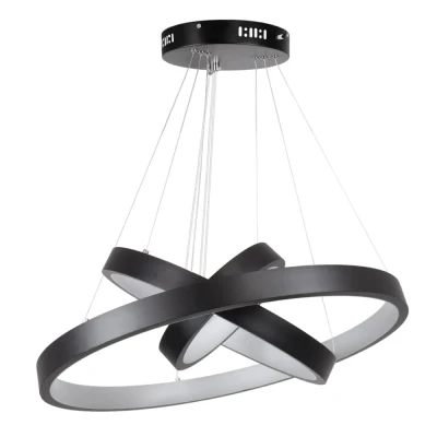 Κρεμαστό φωτιστικό οροφής LED kelvo® NEMESIS 100W 10000lm 180° AC 220-240V IP20 ρυθμιζόμενο λευκό CCT με χειριστήριο από 2700K έως 6000K ντιμμάριζομενο μαύρο ματ 60x60x60cm KLV-101-0217-V2