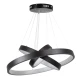 Κρεμαστό φωτιστικό οροφής LED kelvo® NEMESIS 100W 10000lm 180° AC 220-240V IP20 ρυθμιζόμενο λευκό CCT με χειριστήριο από 2700K έως 6000K ντιμμάριζομενο μαύρο ματ 60x60x60cm KLV-101-0217-V2