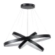 Κρεμαστό φωτιστικό οροφής LED kelvo® NEMESIS 120W 12000lm 180° AC 220-240V IP20 ρυθμιζόμενο λευκό CCT με χειριστήριο από 2700K έως 6000K ντιμαριζόμενο μαύρο ματ 80x80x80cm