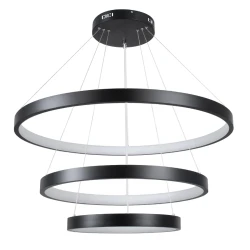 Κρεμαστό φωτιστικό οροφής LED kelvo® NEMESIS 120W 12000lm 180° AC 220-240V IP20 ρυθμιζόμενο λευκό CCT με χειριστήριο από 2700K έως 6000K ντιμμαριζόμενο μαύρο ματ 80x80x80cm KLV-101-0220