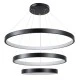 Κρεμαστό φωτιστικό οροφής LED kelvo® NEMESIS 120W 12000lm 180° AC 220-240V IP20 ρυθμιζόμενο λευκό CCT με χειριστήριο από 2700K έως 6000K ντιμμαριζόμενο μαύρο ματ 80x80x80cm KLV-101-0220