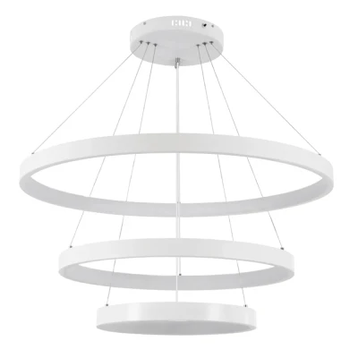 Κρεμαστό φωτιστικό οροφής LED kelvo® NEMESIS 120W 12000lm 180° AC 220-240V IP20 ρυθμιζόμενο λευκό CCT με χειριστήριο από 2700K έως 6000K ντιμμαριζόμενο λευκό ματ 80x80x80cm KLV-101-0221