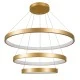 Κρεμαστό φωτιστικό οροφής LED kelvo® NEMESIS 120W 12000lm 180° AC 220-240V IP20 ρυθμιζόμενο λευκό CCT με χειριστήριο από 2700K έως 6000K ντιμμαριζόμενο χρυσό πλατίνα 80x80x80cm KLV-101-0222