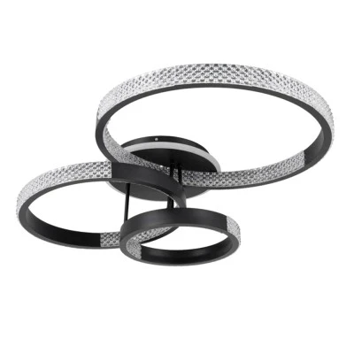 Φωτιστικό οροφής kelvo® DIAMOND LED 67W 6700lm 360° AC 220-240V IP20 ρυθμιζόμενο λευκό CCT με χειριστήριο 2700K-6000K dimmable μαύρο ματ 60x40x14cm Φωτιστικό οροφής kelvo® DIAMOND LED 67W 6700lm 360° AC 220-240V IP20 ρυθμιζόμενο λευκό CCT με χειριστήριο 2700K-6000K dimmable μαύρο ματ 60x40x14cm
