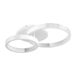 Φωτιστικό οροφής kelvo® DIAMOND LED 67W 6700lm 360° AC 220-240V IP20 ρυθμιζόμενο λευκό CCT με χειριστήριο από 2700K έως 6000K ντιμαριζόμενο λευκό ματ 60x40x14cm