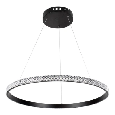 Κρεμαστό φωτιστικό οροφής LED kelvo® DIAMOND 45W 4500lm 180° AC 220-240V IP20 ρυθμιζόμενο λευκό CCT με χειριστήριο από 2700K έως 6000K ντιμμαριζόμενο μαύρο ματ 60x60x3cm