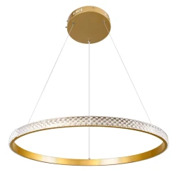 Κρεμαστό φωτιστικό οροφής LED kelvo® DIAMOND 45W 4500lm 180° AC 220-240V IP20 ρυθμιζόμενο λευκό CCT με χειριστήριο από 2700K έως 6000K ντιμαριζόμενο χρυσό πλατίνα 60x60x3cm