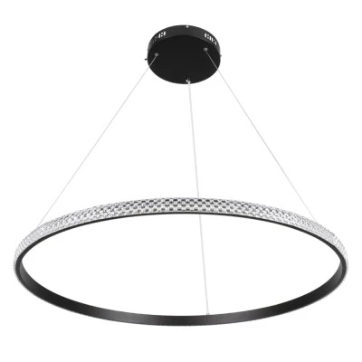 Κρεμαστό φωτιστικό οροφής LED kelvo® DIAMOND 67W 6700lm 180° AC 220-240V IP20 ρυθμιζόμενο λευκό CCT με χειριστήριο από 2700K έως 6000K ντιμμαριζόμενο μαύρο ματ 80x80x3cm