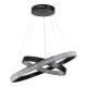 Κρεμαστό φωτιστικό οροφής LED kelvo® DIAMOND 75W 7500lm 360° AC 220-240V IP20 ρυθμιζόμενο λευκό CCT με χειριστήριο από 2700K έως 6000K ντιμαριζόμενο μαύρο ματ 60x60x40cm