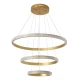 Κρεμαστό φωτιστικό οροφής LED kelvo® DIAMOND 100W 10000lm 180° AC 220-240V IP20 ρυθμιζόμενο λευκό CCT με χειριστήριο από 2700K έως 6000K ντιμμαριζόμενο χρυσό 60x60x60cm KLV-101-0238