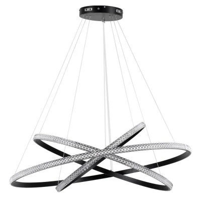 Κρεμαστό φωτιστικό οροφής LED kelvo® DIAMOND 150W 15000lm 180° AC 220-240V IP20 ρυθμιζόμενο λευκό CCT με χειριστήριο από 2700K έως 6000K ντιμμάριζομαι μαύρο ματ 100x100x100cm